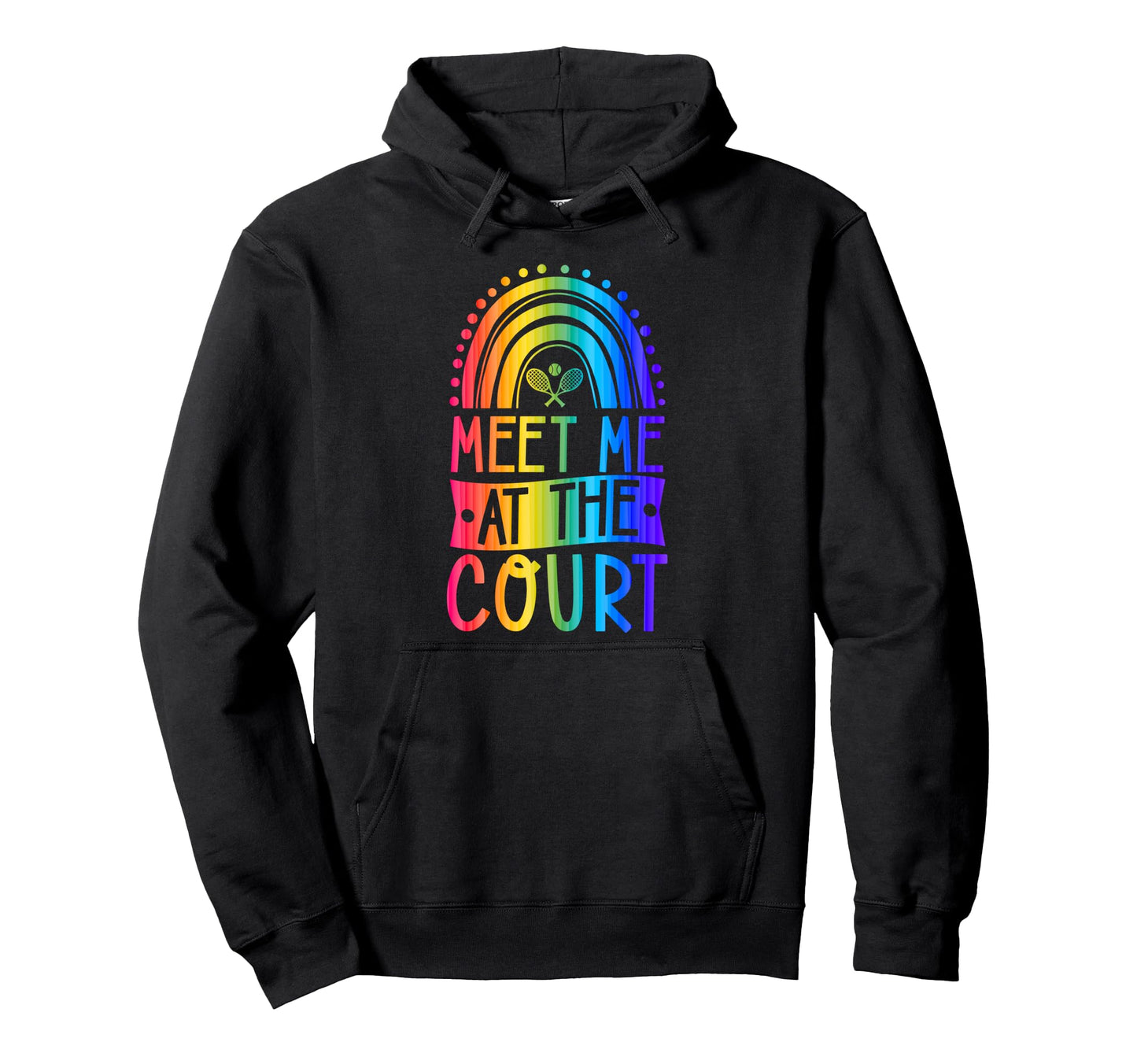Meet Me Court Tennis Court Bohemian Hoodie - Streetwear Style Men Women - T-Shirt, Sweatshirt, Hoodie