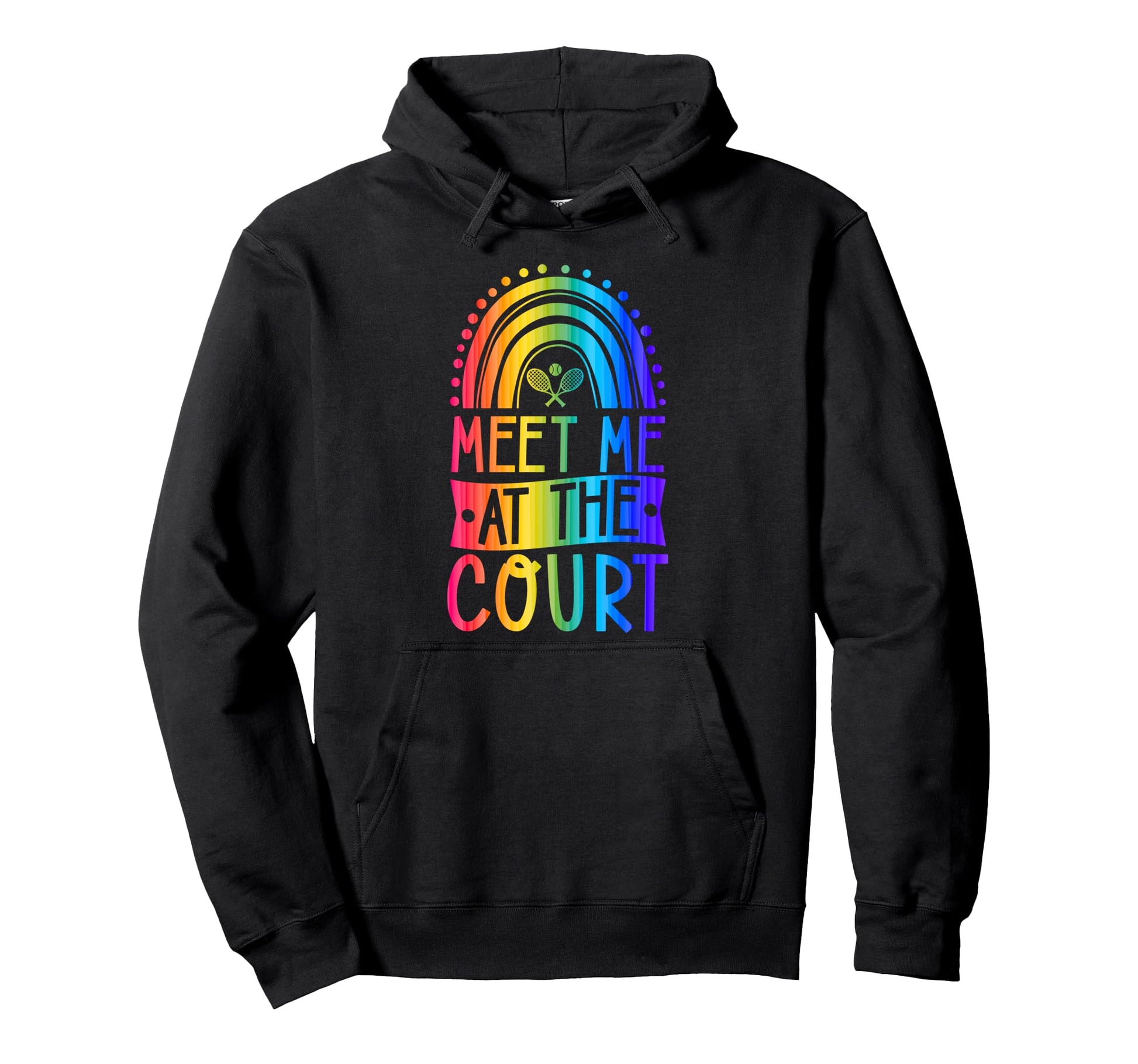 Meet Me Court Tennis Court Bohemian Hoodie - Streetwear Style Men Women - T-Shirt, Sweatshirt, Hoodie