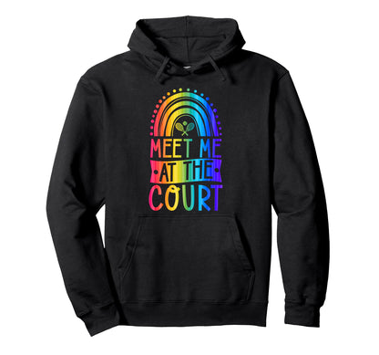 Meet Me Court Tennis Court Bohemian Hoodie - Streetwear Style Men Women - T-Shirt, Sweatshirt, Hoodie