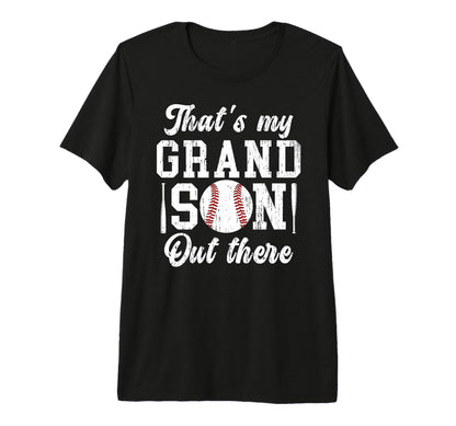 Mens Thats My Grandson Baseball Grandpa T-Shirt - Minimalist Print Unisex - T-Shirt, Sweatshirt, Hoodie