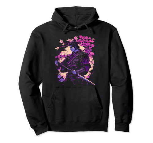 Japanese Vaporwave Samurai Cyberpunk Hoodie - Trendy Graphic Men Women - T-Shirt, Sweatshirt, Hoodie