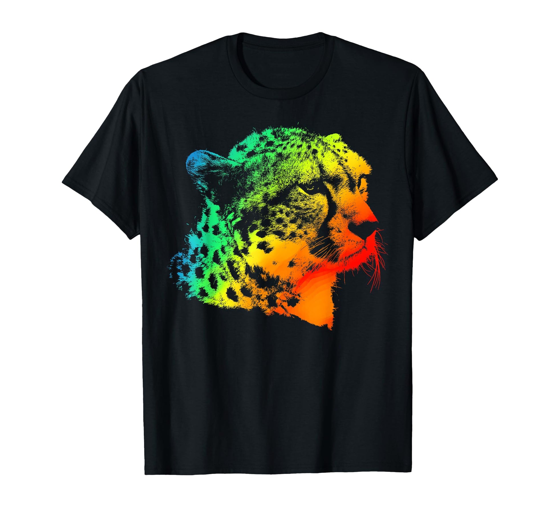 Cheetah Colorful Rainbow T-Shirt - Graphic Print Men Women - T-Shirt, Sweatshirt, Hoodie