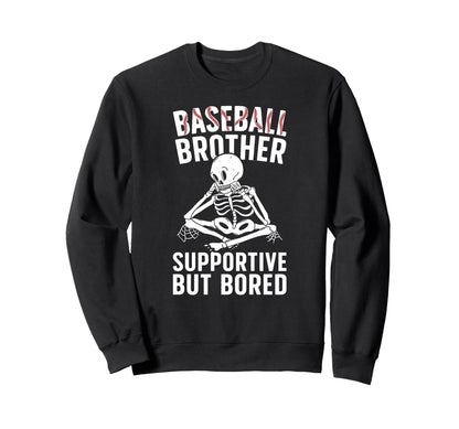 Baseball Brother Supportive Sweatshirt - Minimalist Print Men Women - T-Shirt, Sweatshirt, Hoodie