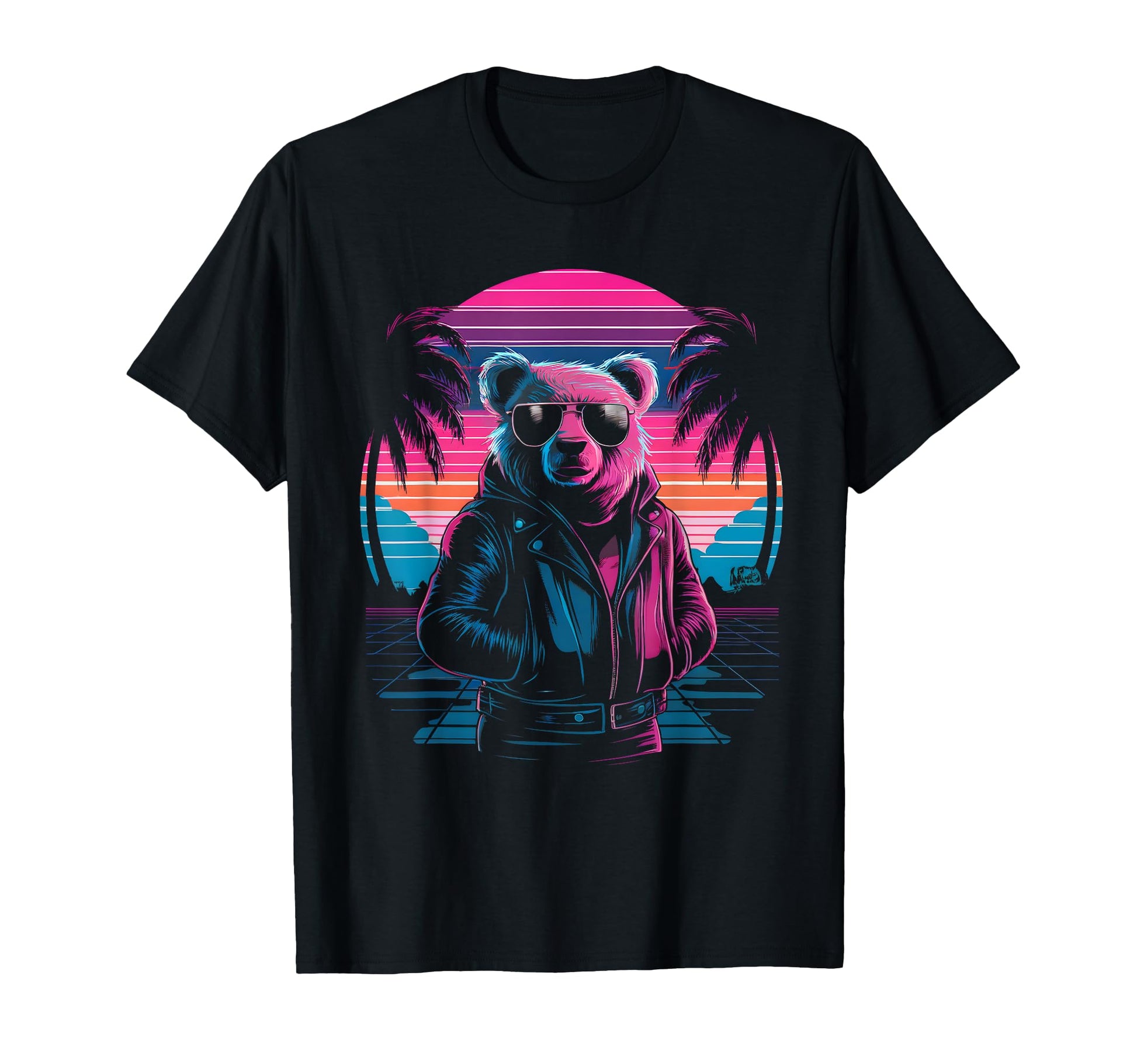 Vaporwave Rizzly Bear Synthwave T-Shirt - Aesthetic Graphic Unisex - T-Shirt, Sweatshirt, Hoodie