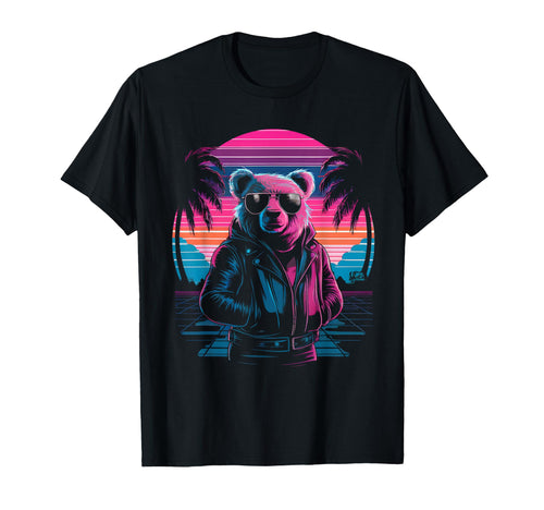 Vaporwave Rizzly Bear Synthwave T-Shirt - Aesthetic Graphic Unisex - T-Shirt, Sweatshirt, Hoodie