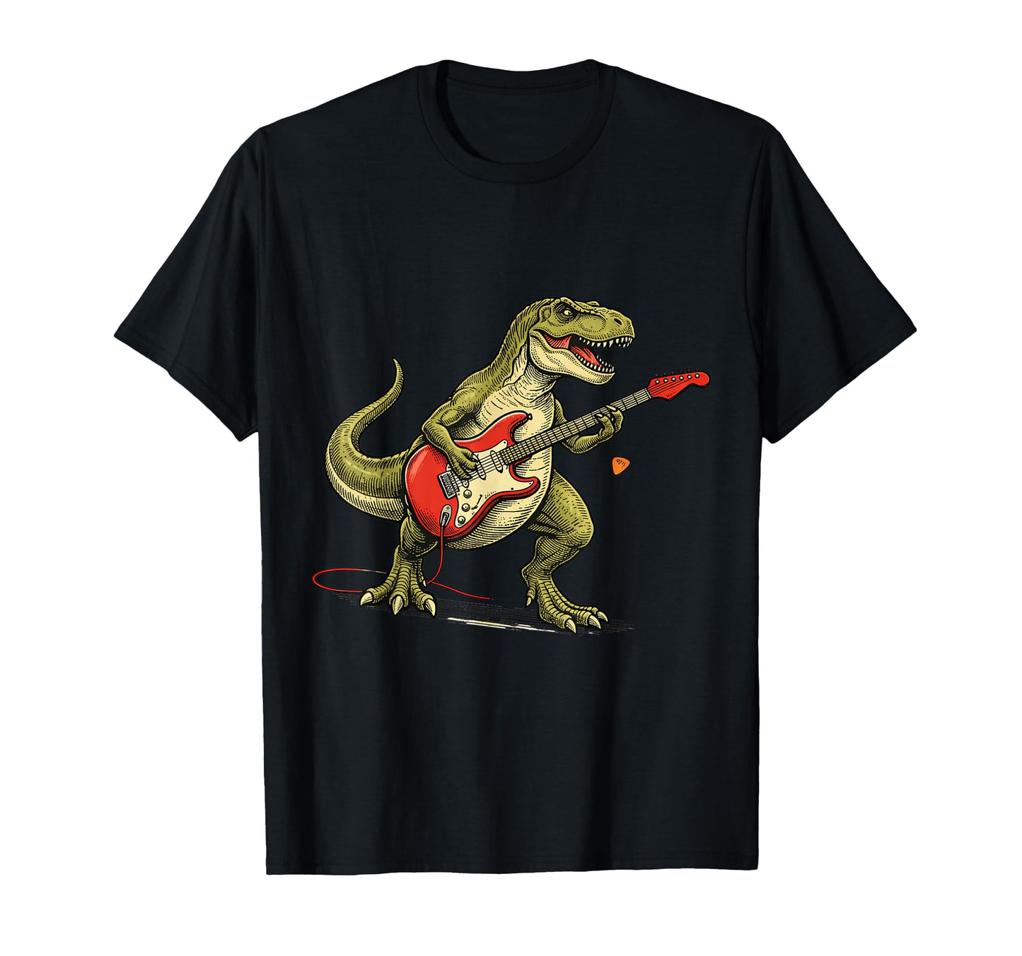 T Rex Guitar Music Dinosaur Rock Art T-Shirt - Trendy Graphic Men Women - T-Shirt, Sweatshirt, Hoodie