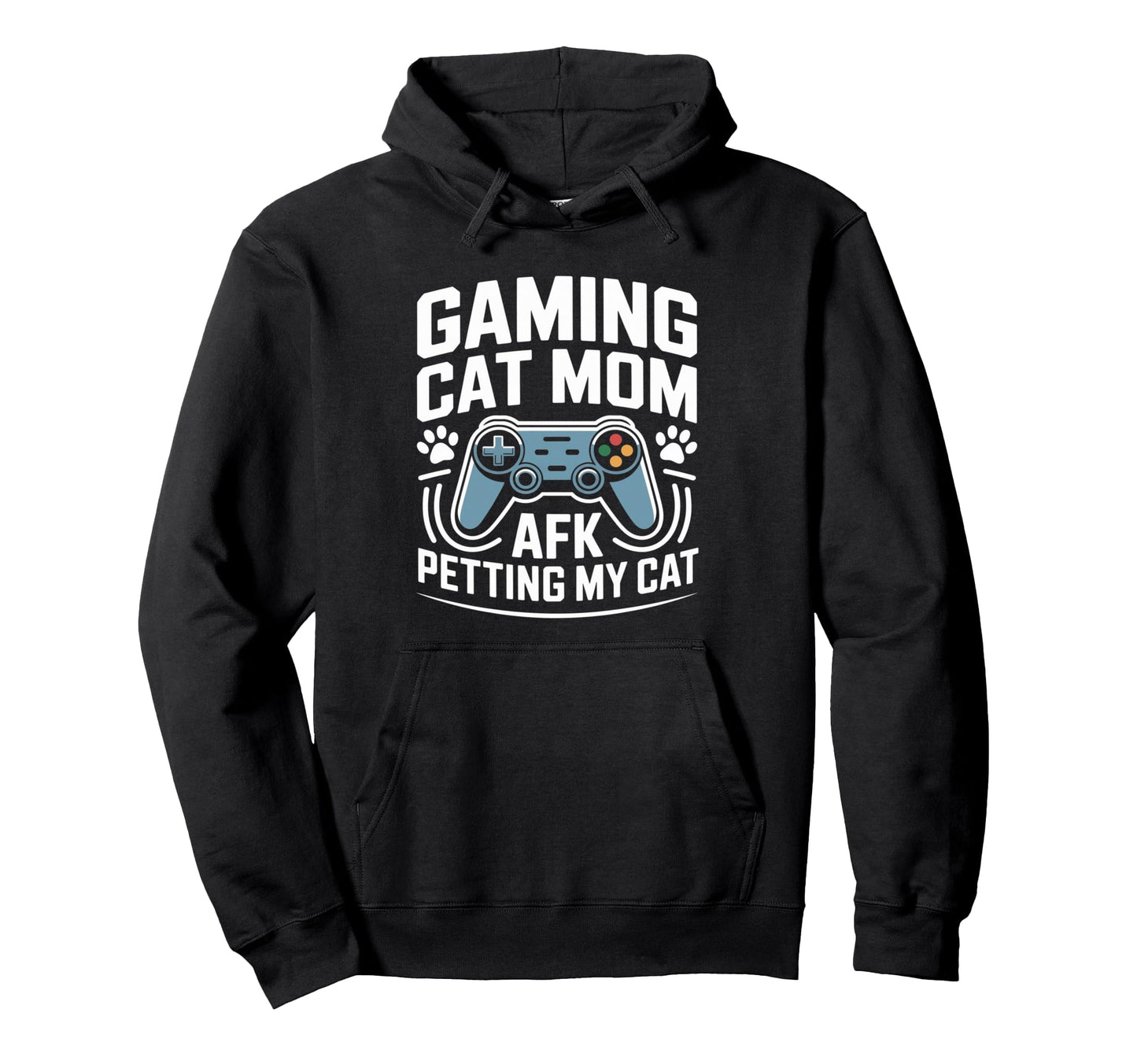 Gaming Cat Mom Afk Petting Cat Gamer Hoodie - Trendy Graphic Men Women - T-Shirt, Sweatshirt, Hoodie