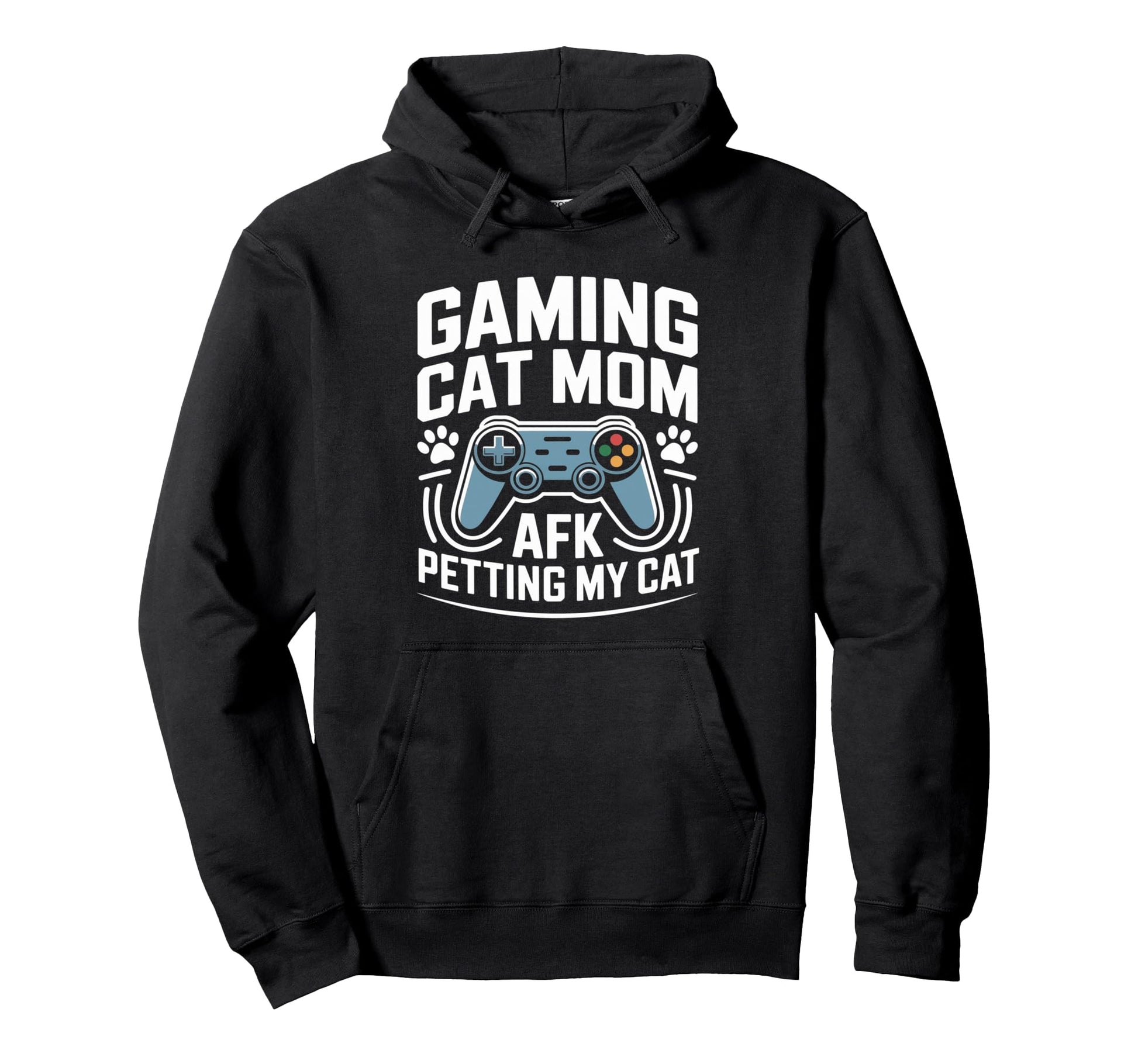 Gaming Cat Mom Afk Petting Cat Gamer Hoodie - Trendy Graphic Men Women - T-Shirt, Sweatshirt, Hoodie