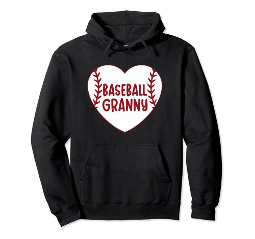Baseball Granny Heart Baseball Grandma Hoodie - Novelty Apparel Men Women - T-Shirt, Sweatshirt, Hoodie