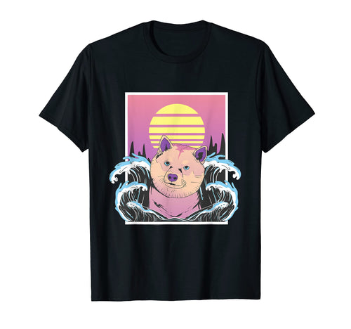 Shiba Inu Dog Soft Vaporwave T-Shirt - Casual Everyday Wear Men Women - T-Shirt, Sweatshirt, Hoodie