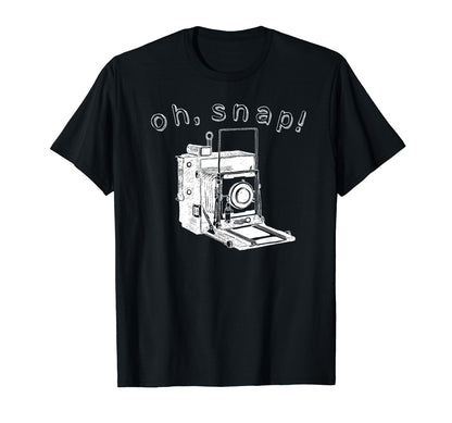 Oh Snap Old School Camera Photographer T-Shirt - Unique Graphic Men Women - T-Shirt, Sweatshirt, Hoodie