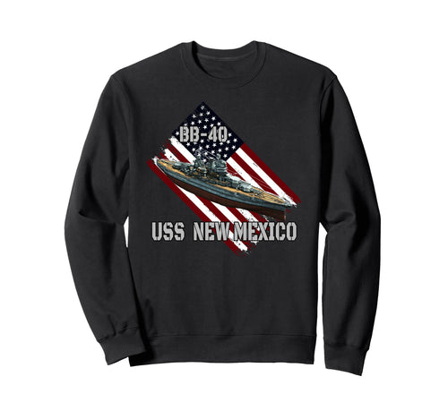 Battleship Uss New Mexico Bb 40 Sweatshirt - Minimalist Print for Adults - T-Shirt, Sweatshirt, Hoodie