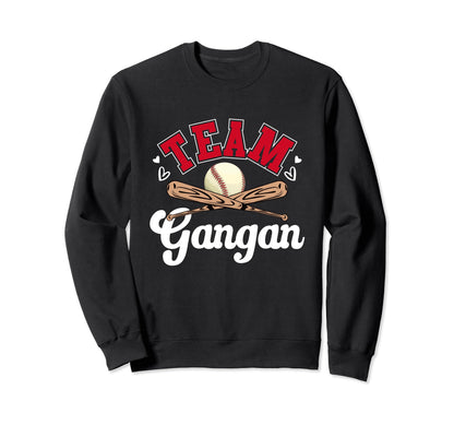 Team Gangan Mothers Day Baseball Sweatshirt - Trendy Graphic Unisex - T-Shirt, Sweatshirt, Hoodie