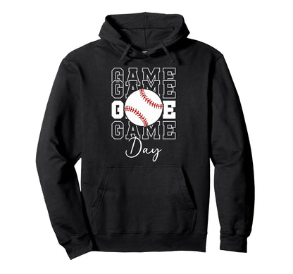 Game Day Baseball Funny Baseball Game Day Hoodie - Unique Graphic Men Women - T-Shirt, Sweatshirt, Hoodie