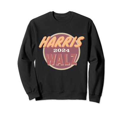 2024 Vote Harris Walz Boho Gift Sweatshirt - Fun Novelty Design Unisex - T-Shirt, Sweatshirt, Hoodie