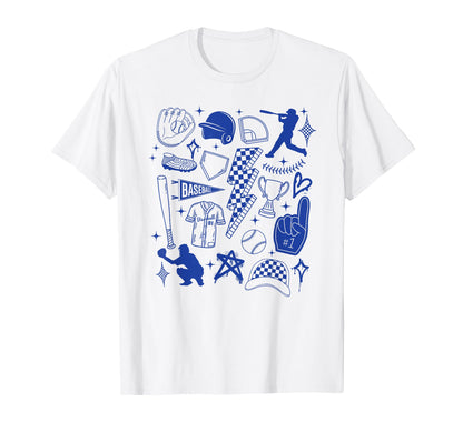 Baseball Player Game Day Blue T-Shirt - Casual Everyday Wear for Adults - T-Shirt, Sweatshirt, Hoodie