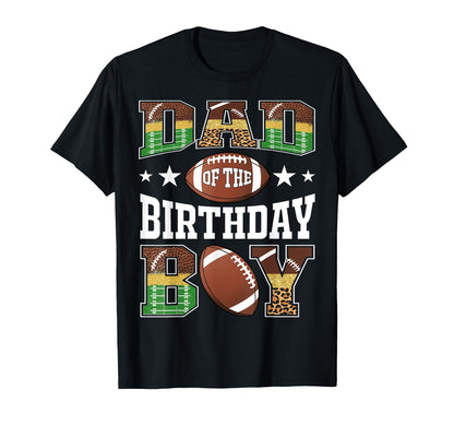 Dad Birthday Football Leopard Game Day T-Shirt - Streetwear Style Unisex - T-Shirt, Sweatshirt, Hoodie