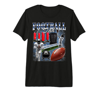 Football Dad Bootleg 90S Coach Player T-Shirt - Graphic Print Unisex - T-Shirt, Sweatshirt, Hoodie