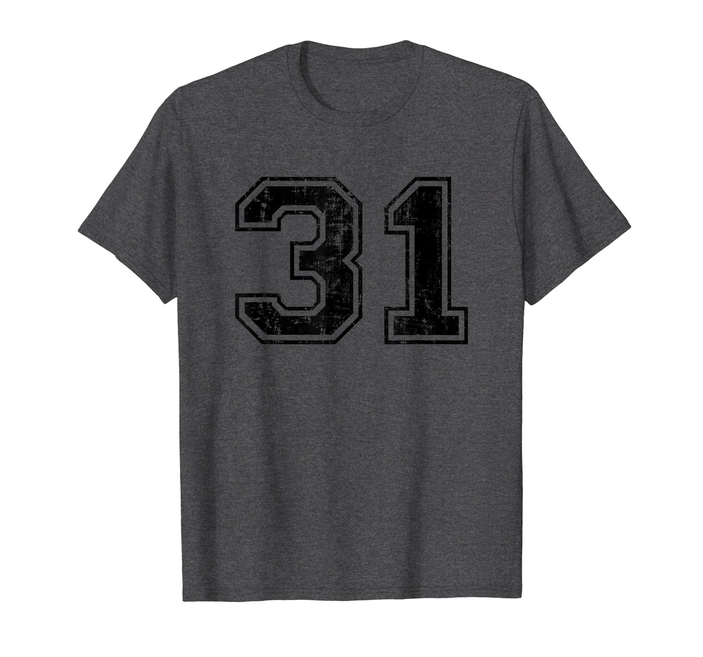 Number 31 Varsity Distressed Sport T-Shirt - Trendy Graphic for Adults - T-Shirt, Sweatshirt, Hoodie