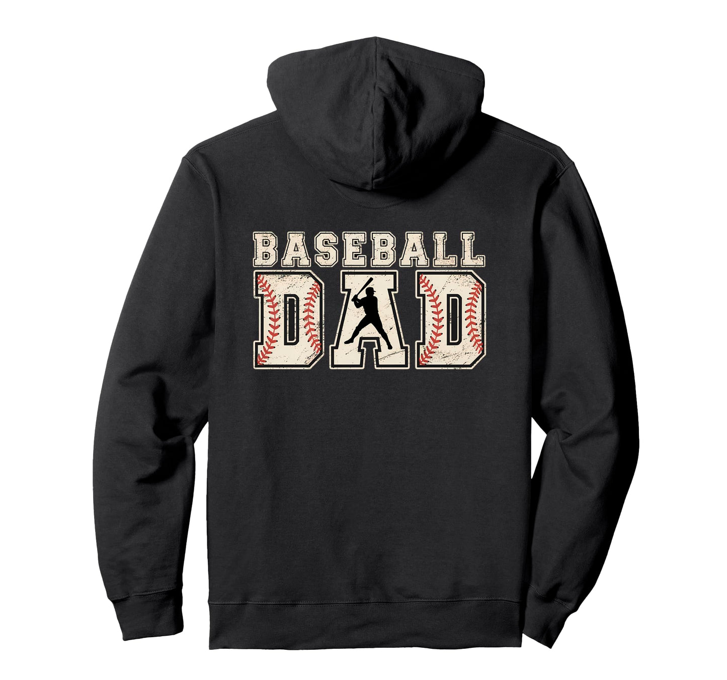 Baseball Dad Patriotic Fathers Day 4Th Hoodie - Graphic Print for Adults - T-Shirt, Sweatshirt, Hoodie