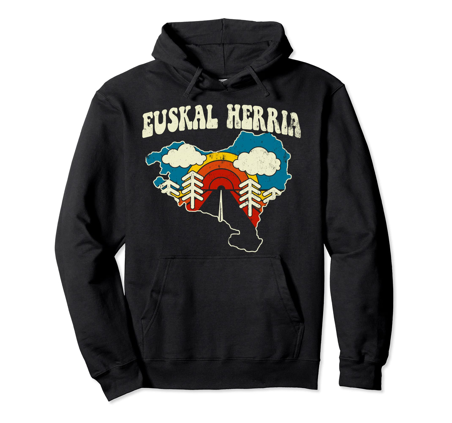 Basque Country Spain France Rainbow Hoodie - Custom Art Print for Adults - T-Shirt, Sweatshirt, Hoodie