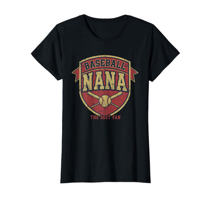 Womens Baseball Nana Best Fan Grandma T-Shirt - Graphic Print Men Women - T-Shirt, Sweatshirt, Hoodie