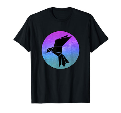 Dove Bird Origami Galaxy Vaporwave T-Shirt - Novelty Apparel Men Women - T-Shirt, Sweatshirt, Hoodie