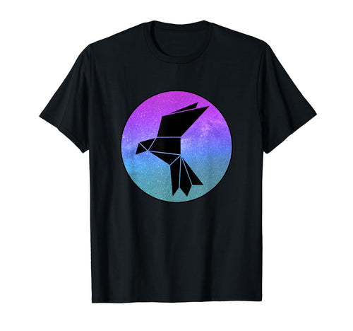 Dove Bird Origami Galaxy Vaporwave T-Shirt - Novelty Apparel Men Women - T-Shirt, Sweatshirt, Hoodie