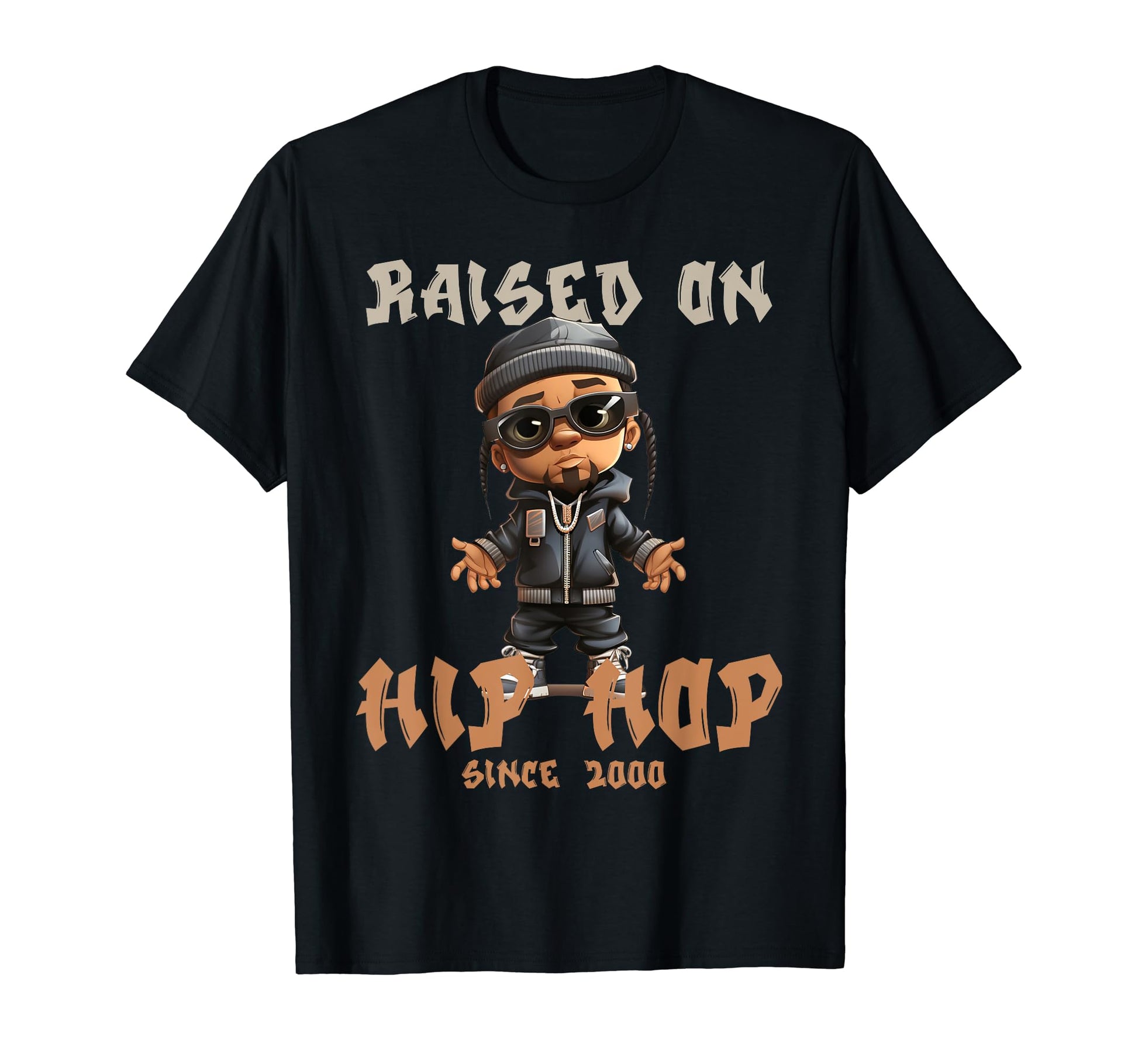 Raised Hip Hop Music Old School Rapper T-Shirt - Unique Graphic Unisex - T-Shirt, Sweatshirt, Hoodie