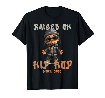Raised Hip Hop Music Old School Rapper T-Shirt - Unique Graphic Unisex - T-Shirt, Sweatshirt, Hoodie