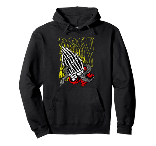 Pray Snake Hands Aesthetic Edgy Hoodie - Fun Novelty Design Men Women - T-Shirt, Sweatshirt, Hoodie
