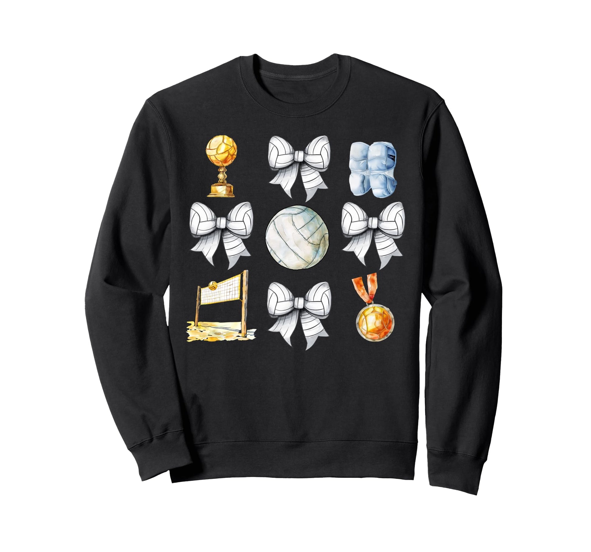 Volleyball Bow Coquette Volleyball Sweatshirt - Aesthetic Graphic Unisex - T-Shirt, Sweatshirt, Hoodie