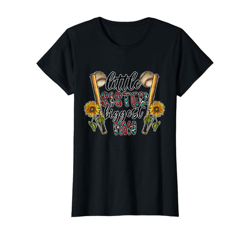 Little Sister Biggest Fan Baseball T-Shirt - Trendy Graphic Unisex - T-Shirt, Sweatshirt, Hoodie
