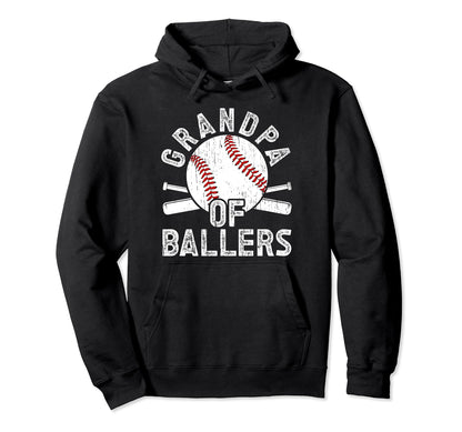 Grandpa Ballers Baseball Grandpa Baseball Hoodie - Custom Art Print Unisex - T-Shirt, Sweatshirt, Hoodie