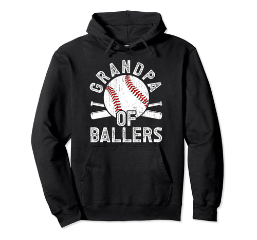 Grandpa Ballers Baseball Grandpa Baseball Hoodie - Custom Art Print Unisex - T-Shirt, Sweatshirt, Hoodie