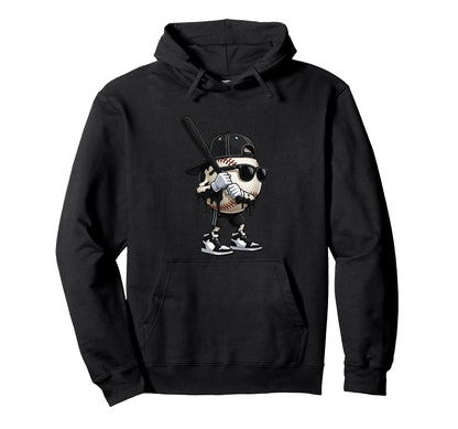 Dripping Baseball Batter Sunglasses Hoodie - Custom Art Print Men Women - T-Shirt, Sweatshirt, Hoodie