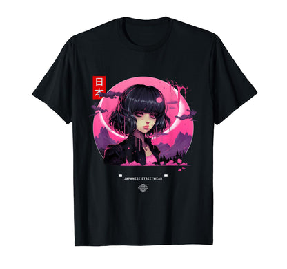 Aesthetic Japanese Vaporwave Purple T-Shirt - Minimalist Print for Adults - T-Shirt, Sweatshirt, Hoodie