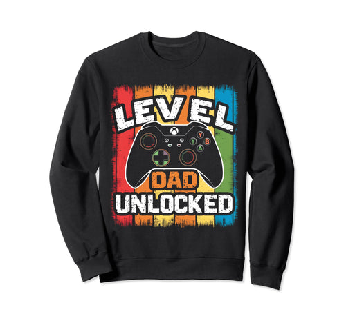 Dad Level Unlocked Gamer Soon To Be Sweatshirt - Novelty Apparel Unisex - T-Shirt, Sweatshirt, Hoodie
