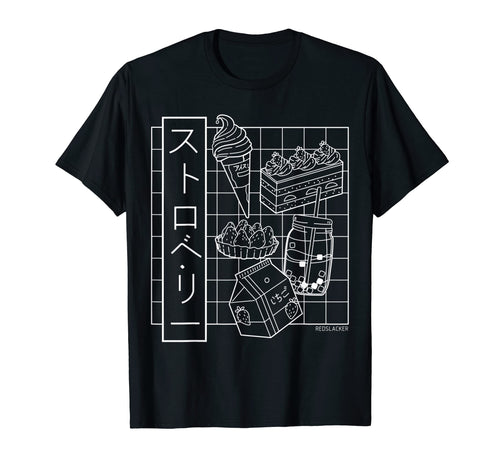 Strawberry Japanese Anime Aesthetic T-Shirt - Trendy Graphic for Adults - T-Shirt, Sweatshirt, Hoodie