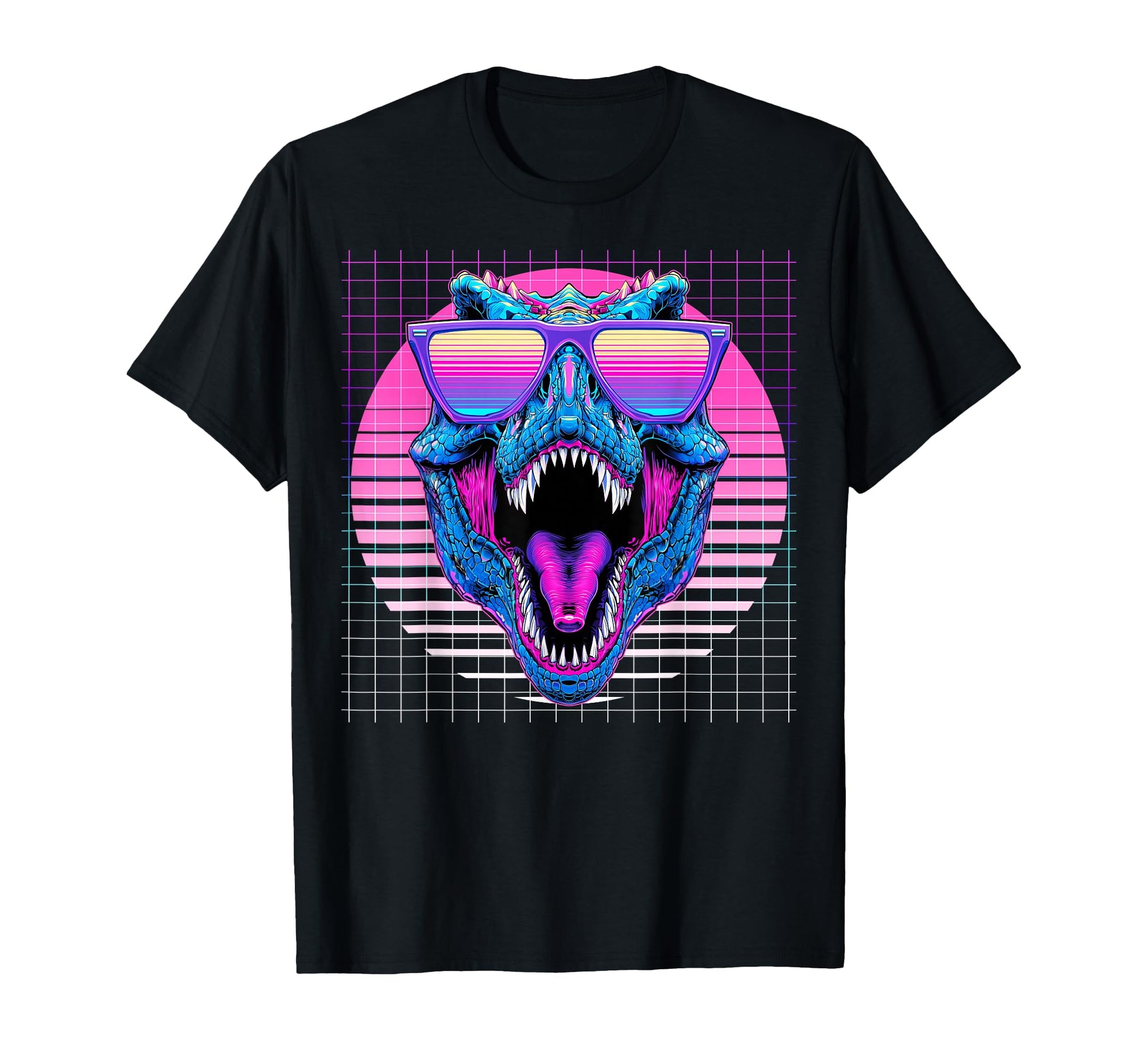 T Rex Sunglasses Dinosaur Vaporwave T-Shirt - Novelty Apparel Men Women - T-Shirt, Sweatshirt, Hoodie