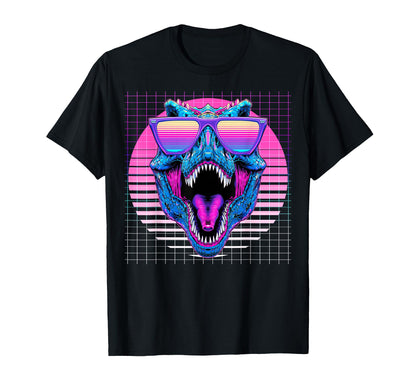 T Rex Sunglasses Dinosaur Vaporwave T-Shirt - Novelty Apparel Men Women - T-Shirt, Sweatshirt, Hoodie