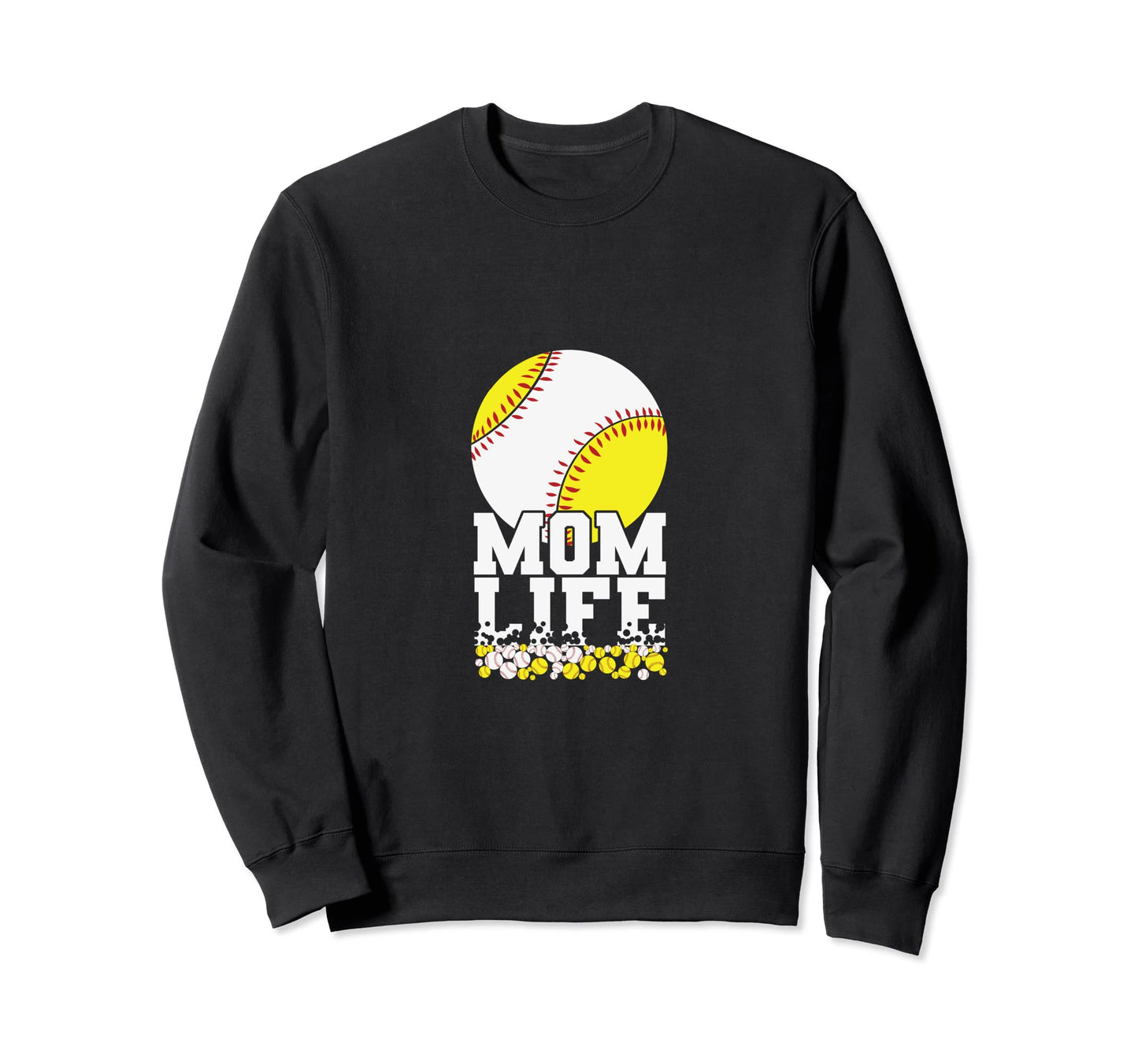 Baseball Lover Mom Life Baseball Gift Hoodie - Fun Novelty Design Men Women - T-Shirt, Sweatshirt, Hoodie
