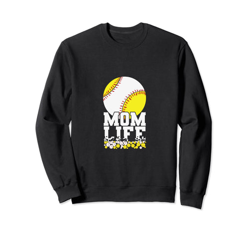 Baseball Lover Mom Life Baseball Gift Hoodie - Fun Novelty Design Men Women - T-Shirt, Sweatshirt, Hoodie