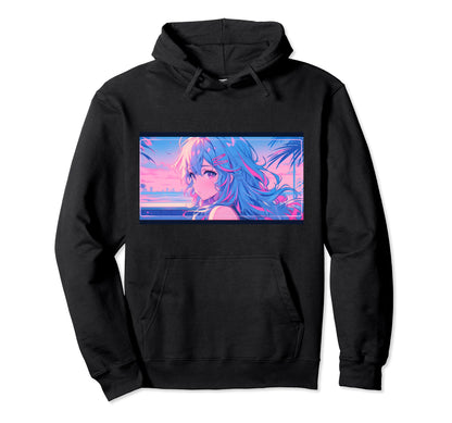 90S Anime Aesthetic Lofi Vaporwave Hoodie - Streetwear Style Men Women - T-Shirt, Sweatshirt, Hoodie