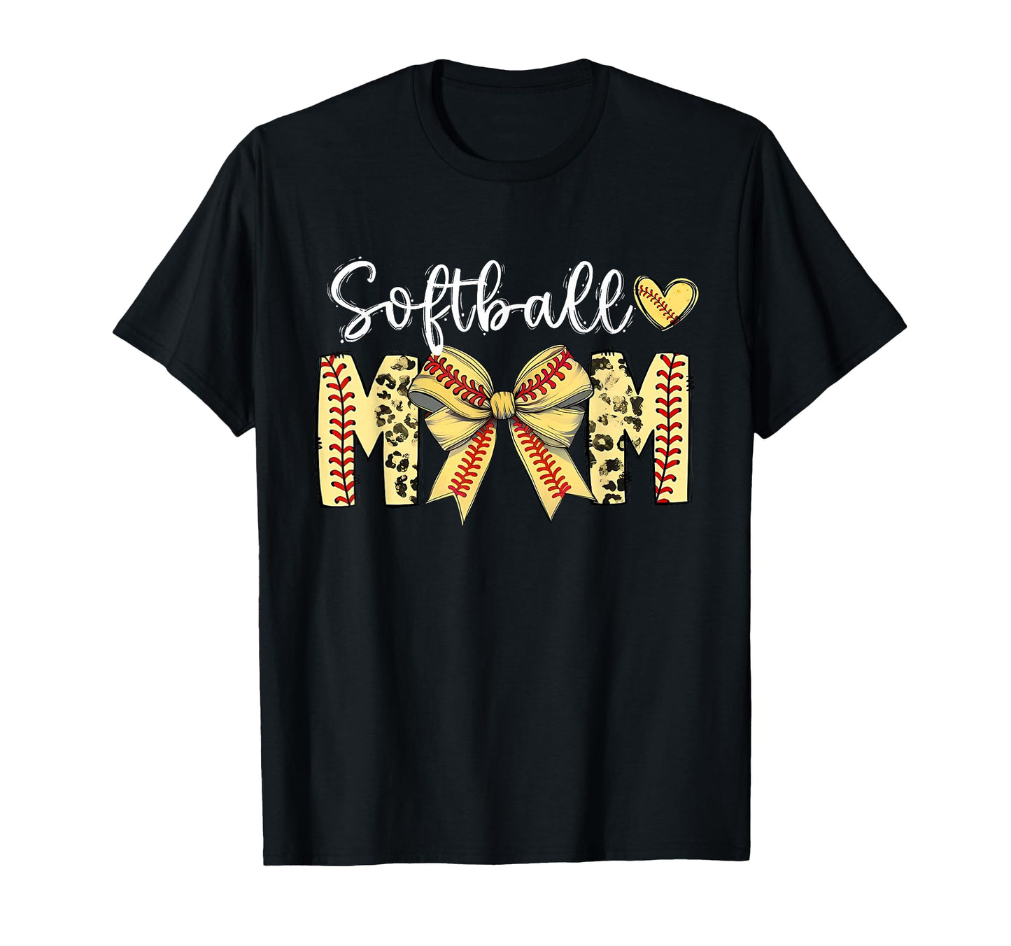 Softball Coquette Bow Softball Mom T-Shirt - Aesthetic Graphic for Adults - T-Shirt, Sweatshirt, Hoodie