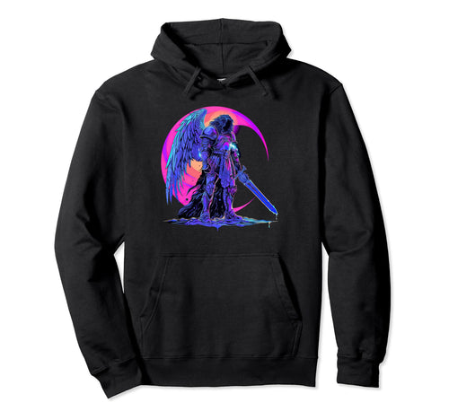Vaporwave Archangel Michael Streetwear Hoodie - Novelty Apparel for Adults - T-Shirt, Sweatshirt, Hoodie