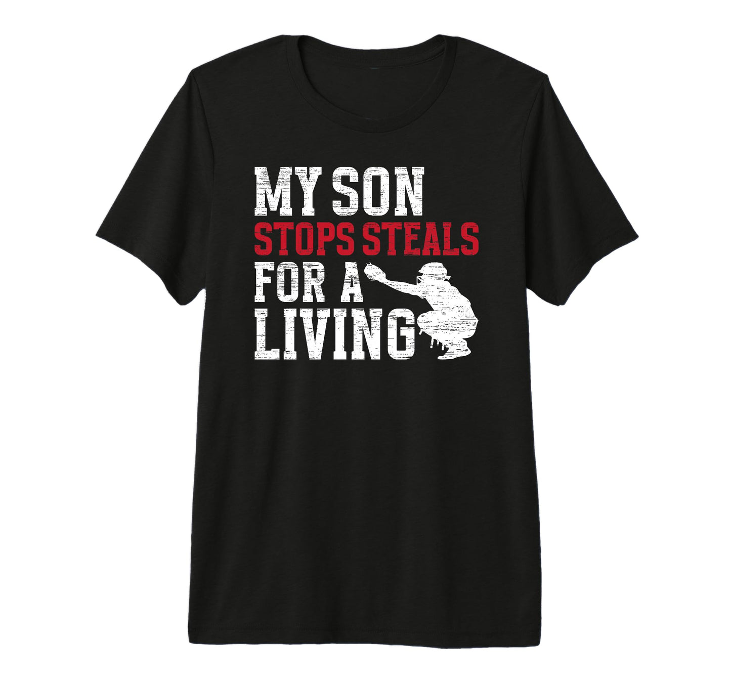 Mens Proud Baseball Catcher Dad T-Shirt - Fun Novelty Design Unisex - T-Shirt, Sweatshirt, Hoodie