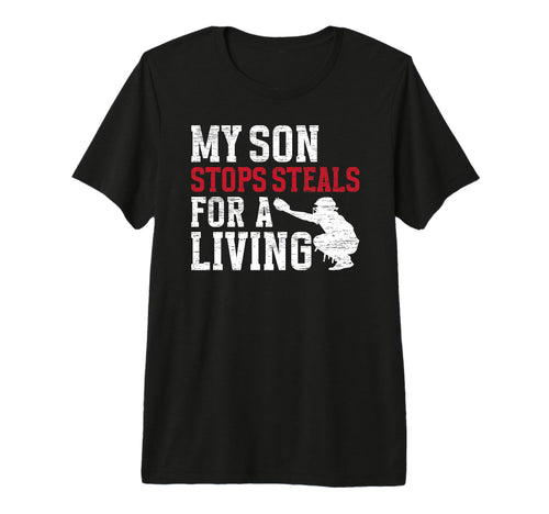 Mens Proud Baseball Catcher Dad T-Shirt - Fun Novelty Design Unisex - T-Shirt, Sweatshirt, Hoodie