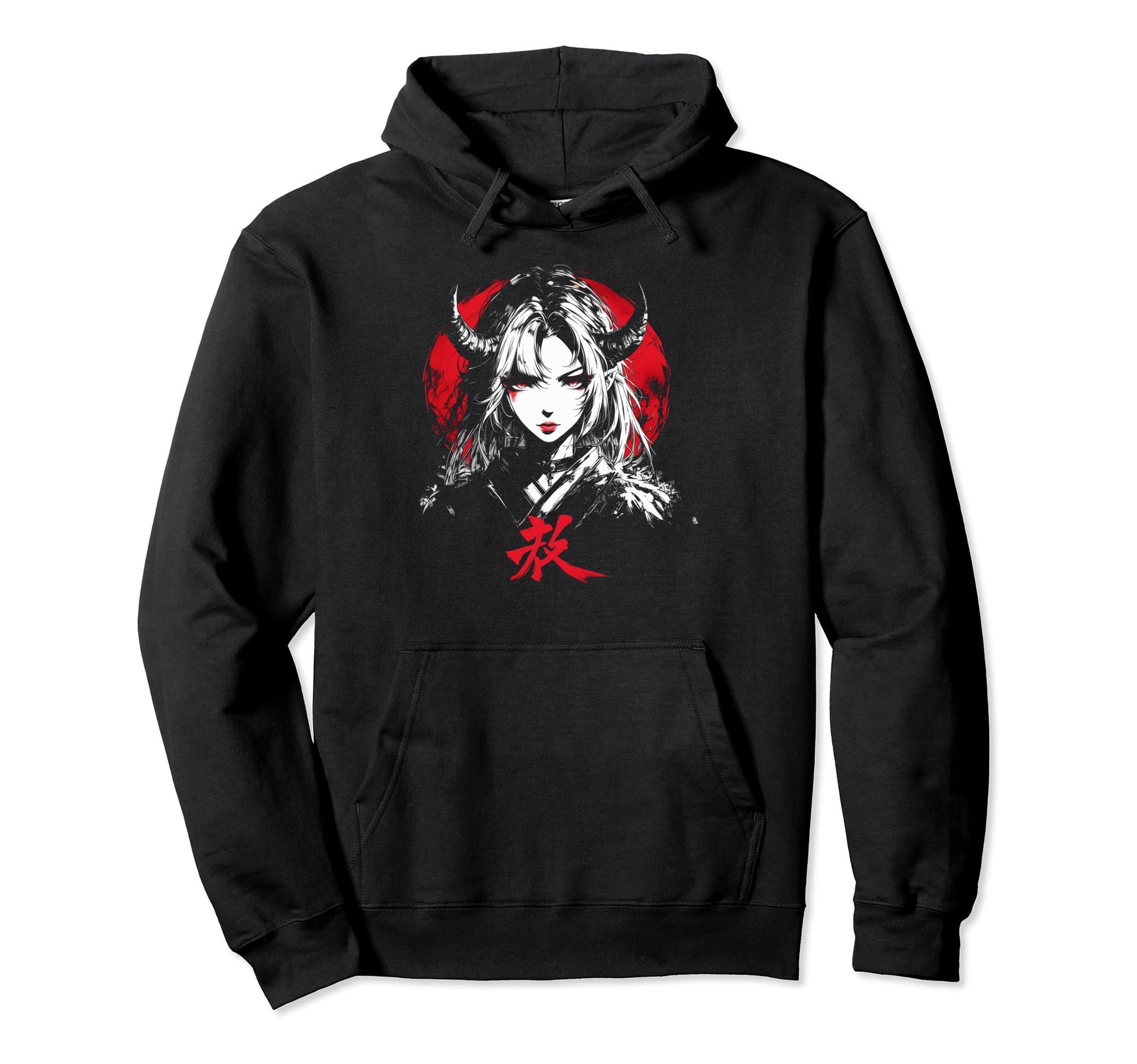 Goth Grunge Demon Anime Waifu Hoodie - Casual Everyday Wear Men Women - T-Shirt, Sweatshirt, Hoodie