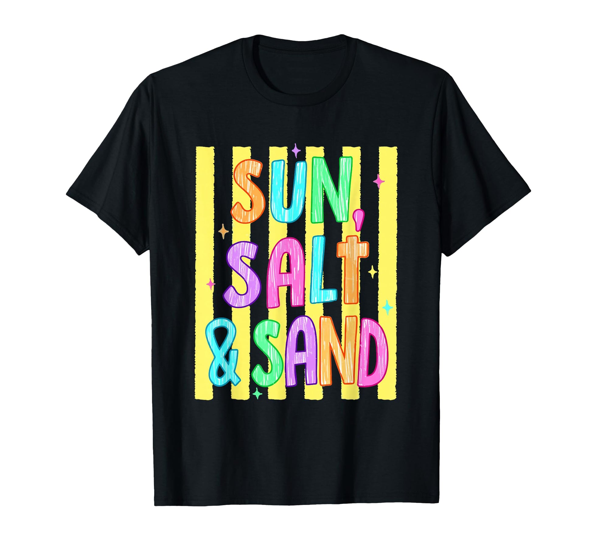 Striped Sun Salt And Sand Summer T-Shirt - Minimalist Print for Adults - T-Shirt, Sweatshirt, Hoodie